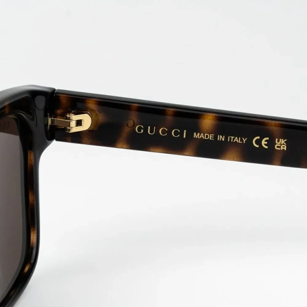 SALE! NEW Gucci GG1716S 002 Havana Brown Square Unisex Sunglasses